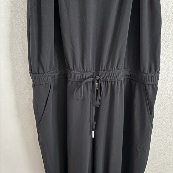 Banana Republic Women 6 Black V-Neck Spaghetti Straps Drapey Jogger Jumpsuit - Picture 5 of 14